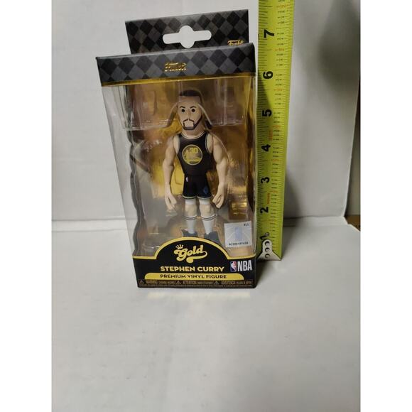 Funko Gold Stephen Curry Blue Yellow Jersey - Premium Vinyl Figure NBA Warriors - Picture 9 of 10